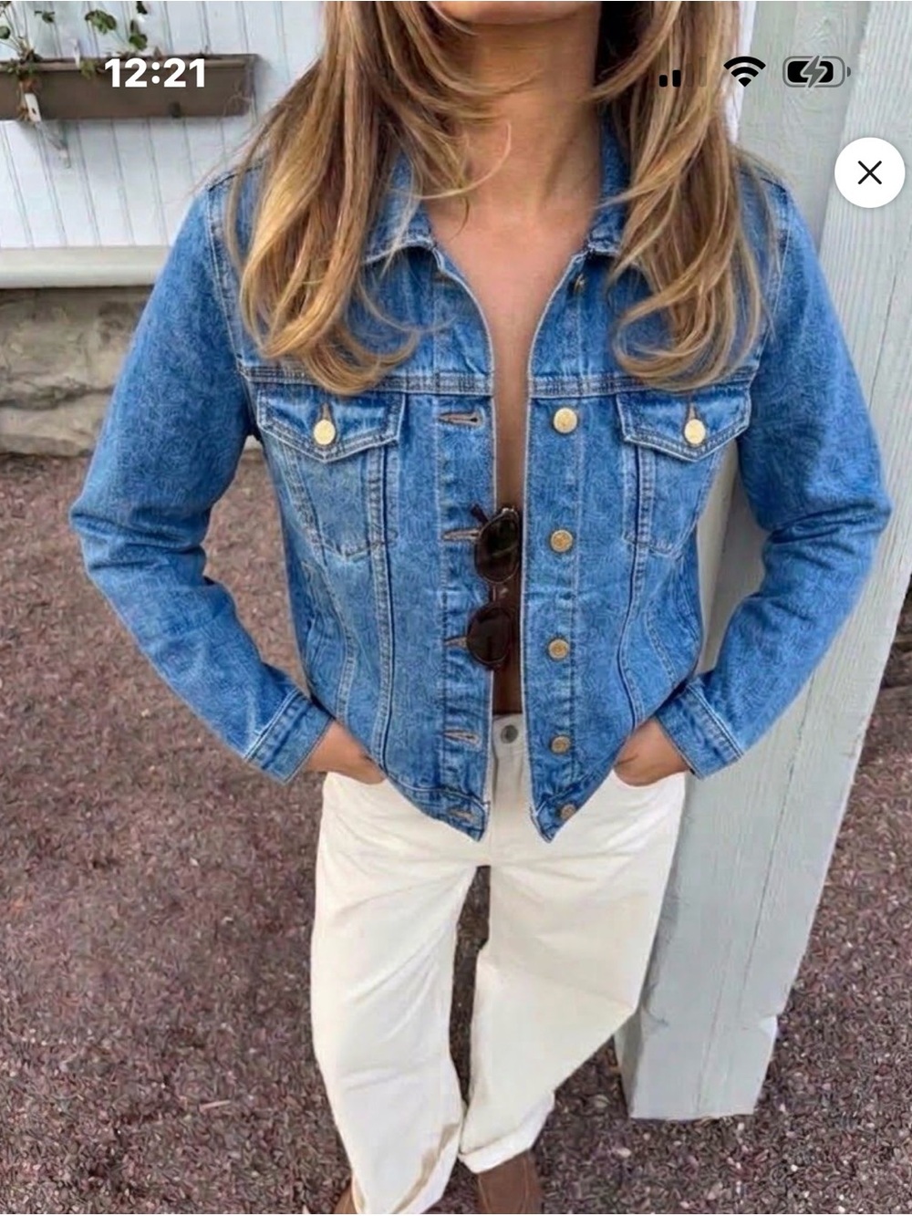 Topshop Classic Blue Denim Jacket - Women's Lightweight Jean Coat